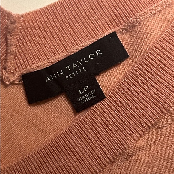 Ann Taylor Petite Women's V-Neck Sweater Pink size LP - Picture 2 of 5